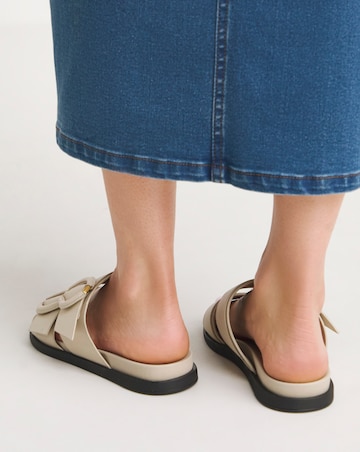 Anthology Gardenia Leather Double Buckle Mule Sandal - Wide Fit (E)