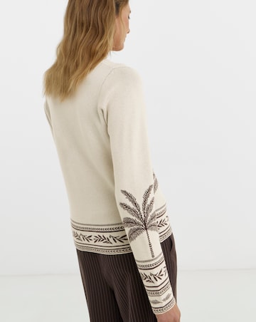 Graphic Knitted Cardigan