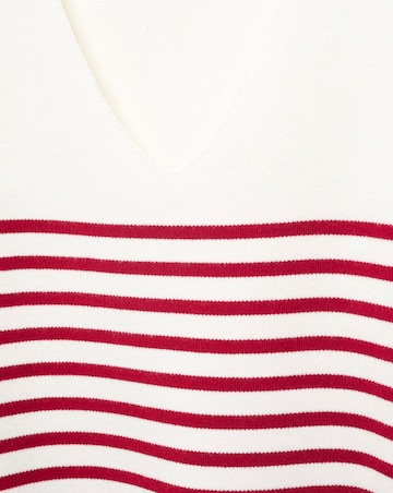 Mango Stripe V Neck Jumper