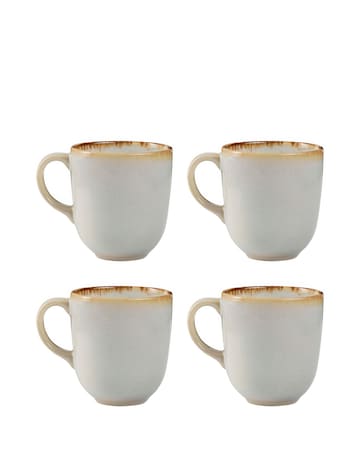 Mason Cash Cream Reactive Glaze Set of 4 Mugs