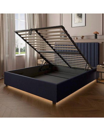 XR Living Maisie Fabric LED Ottoman Bed