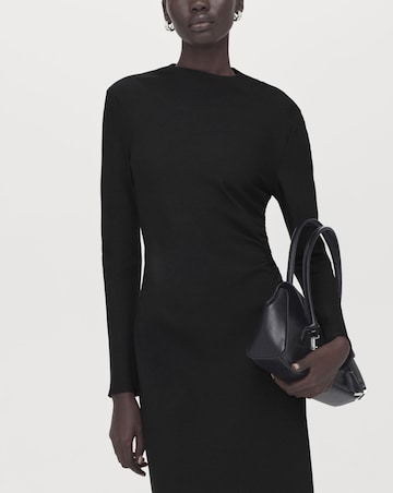 Mango Ruched Midi Dress
