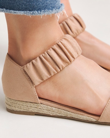 Candace Twin Strap Espadrille Sandals - Wide Fit (E)