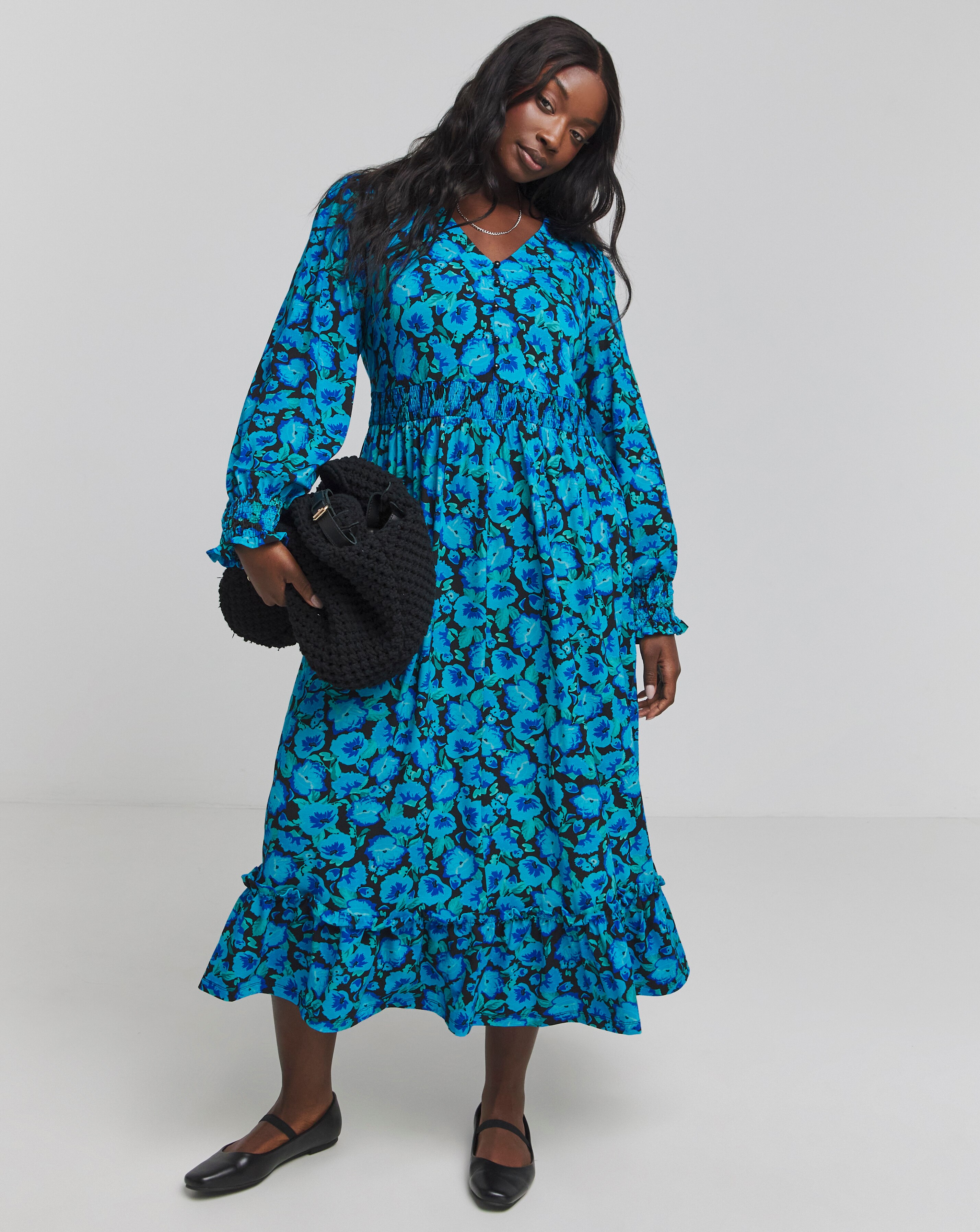 ジャスティス　ジョノコール ブルースモデルEPS Joe Browns Out of the Blue Jersey Midaxi Dress | JD Williams