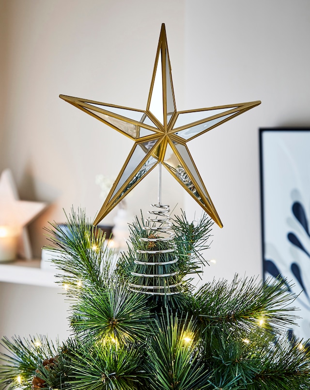 Gisela Graham Mirror Christmas Tree Topper