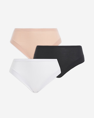 Pretty Secrets (3 Pack) Full Fit Modal Knickers Black/White/Almond