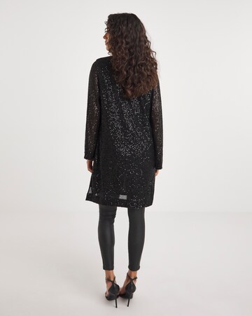 Black Sequin Cardigan