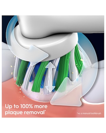 Oral-B Pro 1 3D White Pink Electric Toothbrush with Travel Case