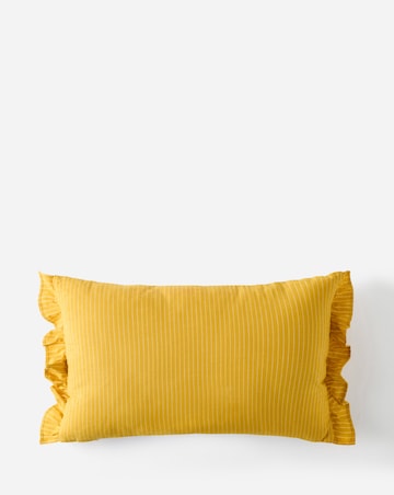 Olivia Embroidered Floral Ruffle Boudoir Cushion