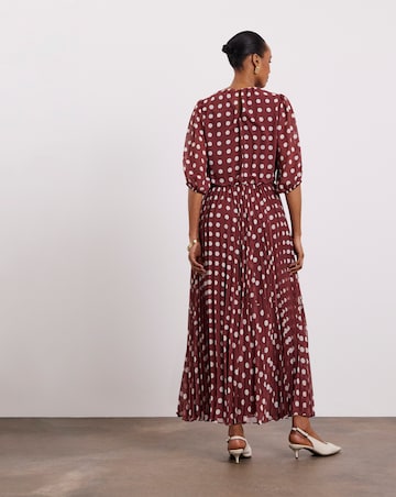 Joanna Hope Printed Maxi Dress With Pleated Panel