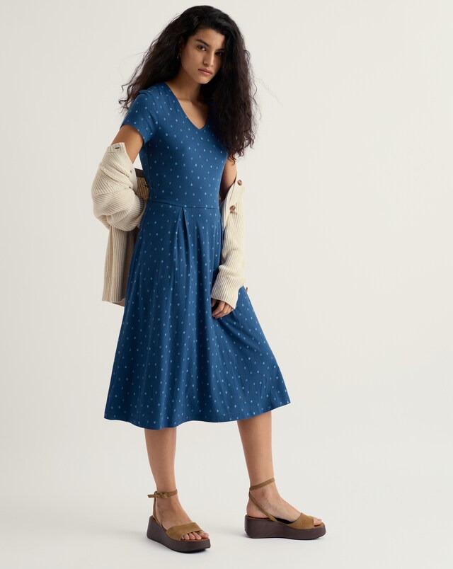 Seasalt Pier Review Spot Short Sleeve Fit And Flare Dress