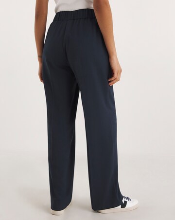 Deep Navy Wide Leg Trousers