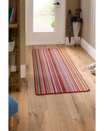 My Mat Candy Multi Stripe Washable Runner