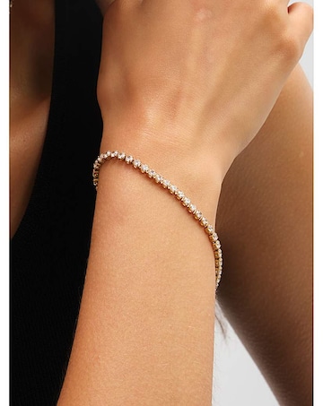 Jon Richard Waterproof Gold Plated Tennis Bracelet