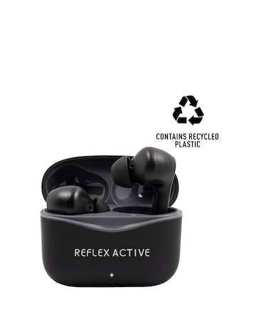 Reflex Active Black Noise Cancelling Bluetooth Earbuds