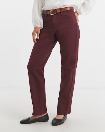 Burgundy Authentic Straight Leg Jeans