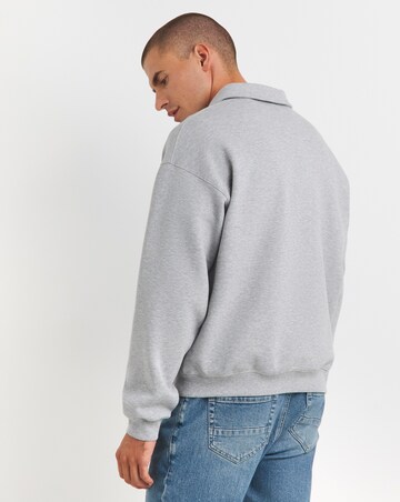 Lacoste Grey Marl Polo Collar Double Pique Sweatshirt