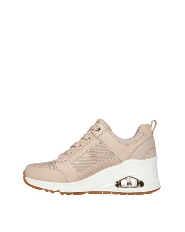 Skechers Uno Wedge Lace Up Fashion Trainer Standard Fit