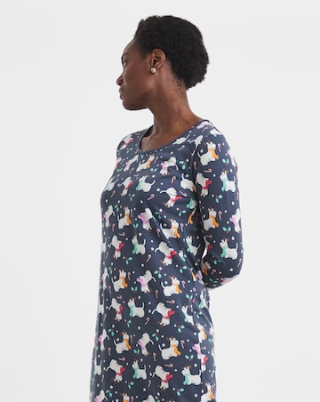 Pretty Secrets (2 Pack) Christmas Scottie Dog Value Midi Nighties