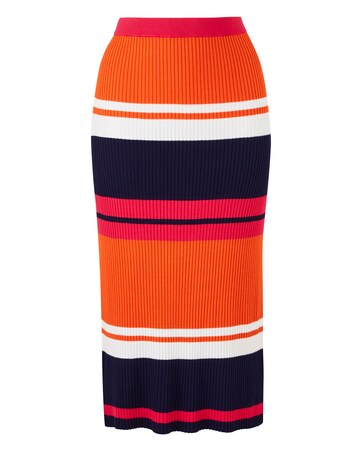 Oasis Stripe Knitted Skirt