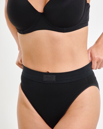 Sloggi (2 Pack) Cotton Double Comfort Tai Knickers Black