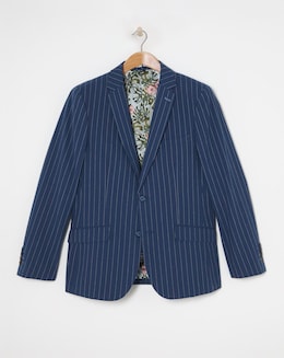 Joe Browns Striped Cotton Linen Suit Jacket