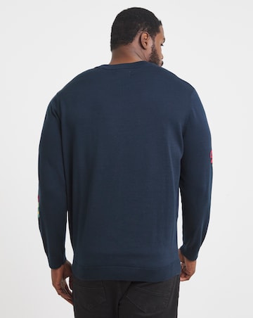 Jack & Jones Christmas Novelty Jumper - Navy