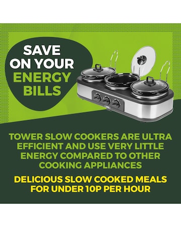 Tower T16015 3 x 1.5 Litre Pot Slow Cooker