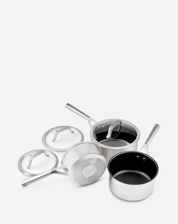 Ninja Foodi ZEROSTICK Stainless Steel 3-Piece Pan Set 16,18,20 CM