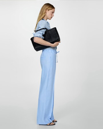 Mango Pure Linen Elastic Waist Trousers