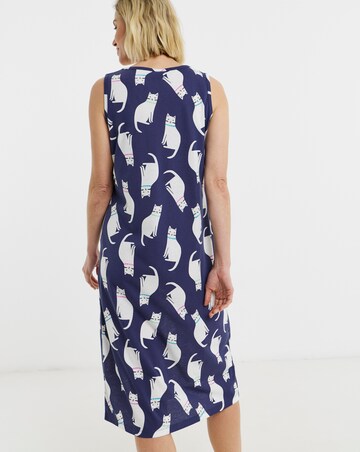 Pretty Secrets Value Midi Nightie Cat Print