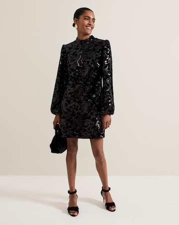 Phase Eight Sequin Velvet Shift Dress