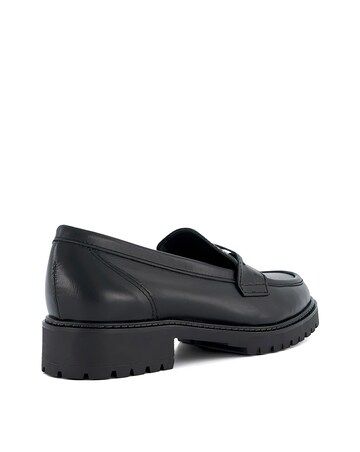 Dune Gild Leather Chunky Loafer Wide Fit