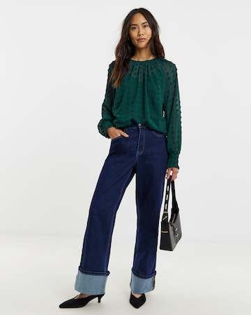 Dobby Long Sleeve Blouse