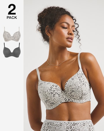2 Pack Feather Touch Barely There T-Shirt Bras