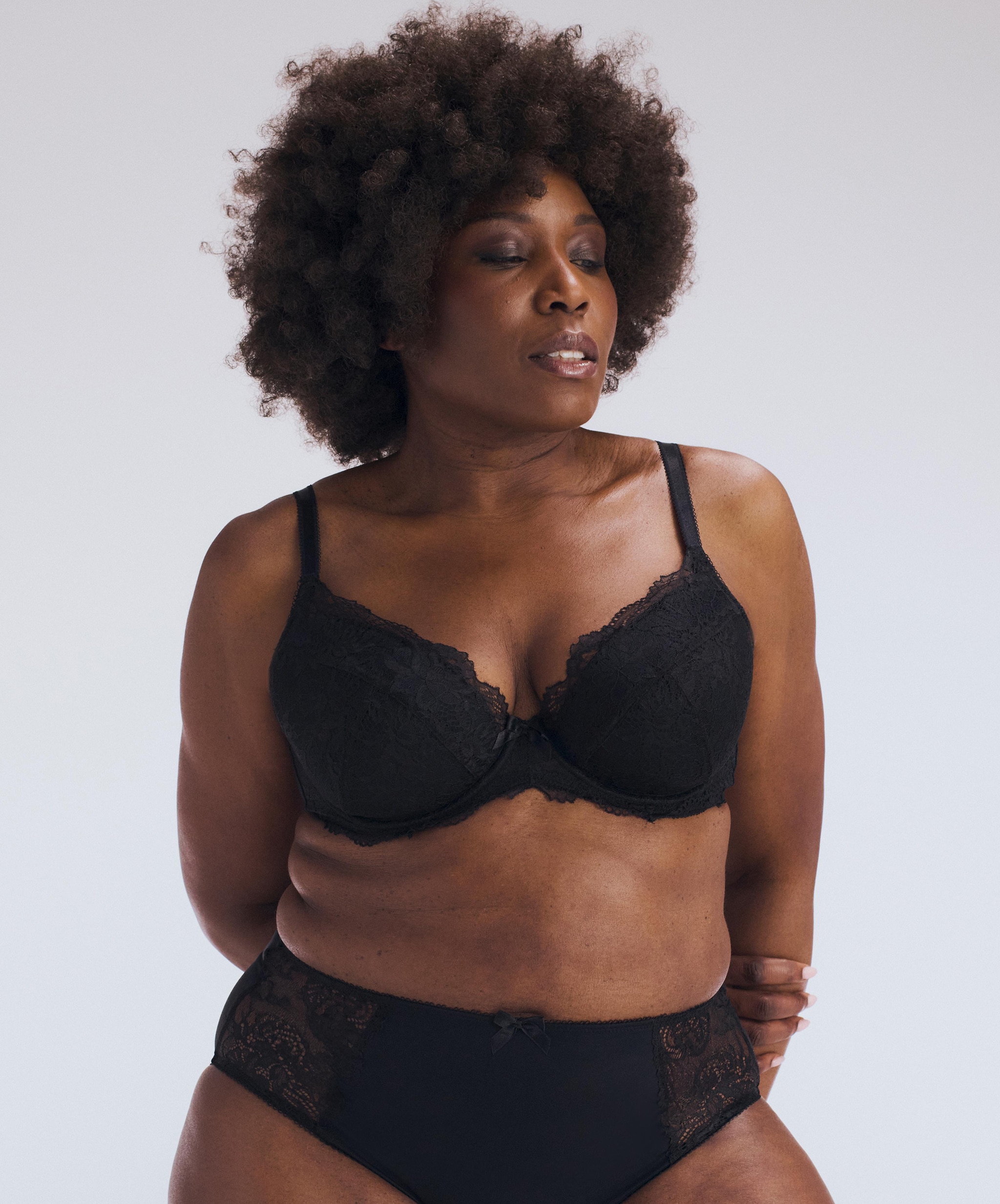 Lady wearing lingerie