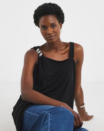 Trim One Shoulder Longline Top