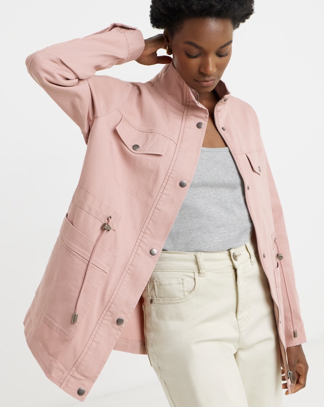 Blush Stretch Utility Jacket