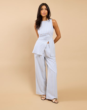 Little Mistress Blue Stripe Top