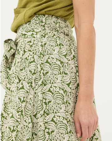 FatFace Sacha Damask Floral Midi Skirt