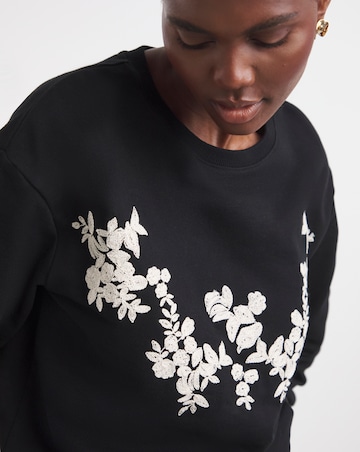 Black Cornelli Embroidered Sweatshirt