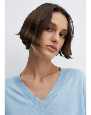 Mango V Neck Lightweight Sweater