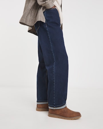 Jacamo Leather Look Chukka Boot Wide