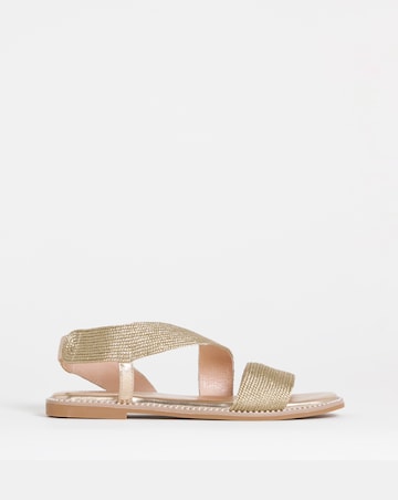 Janna Elasticated Flat Sandals - Extra Wide Fit (EEE)