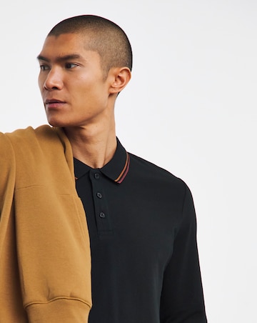 Long Sleeve Tipped Polo Long