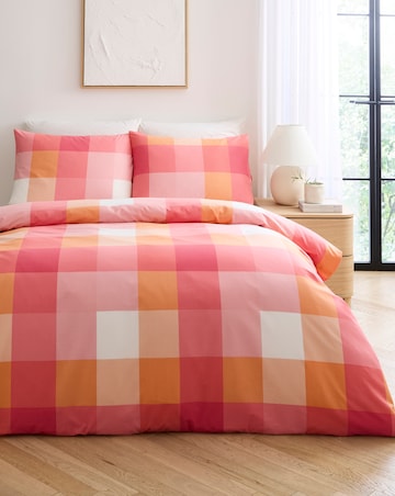 Darcy Check Cotton Blend Duvet Set
