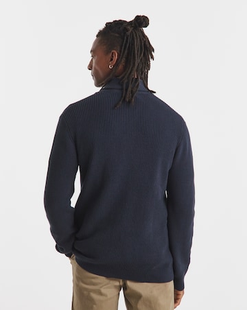 Fisherman Shawl Neck Knitted Cardigan