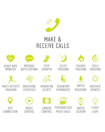 Reflex Active Series 23 Calling Smart Watch - Black