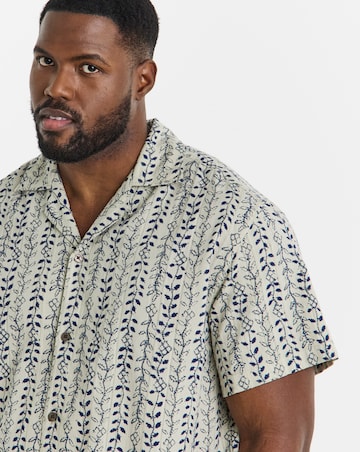 Jack & Jones Premium Lyon Printed Shirt - Natural