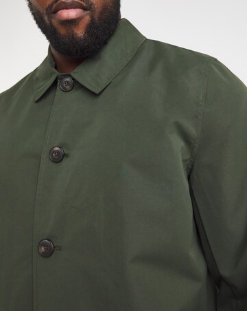 Khaki Mac With Tab Cuff Detail